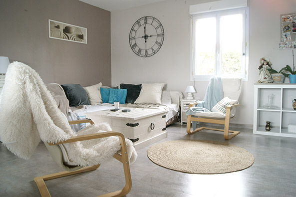 Déco salon Shabby Leslie Leder